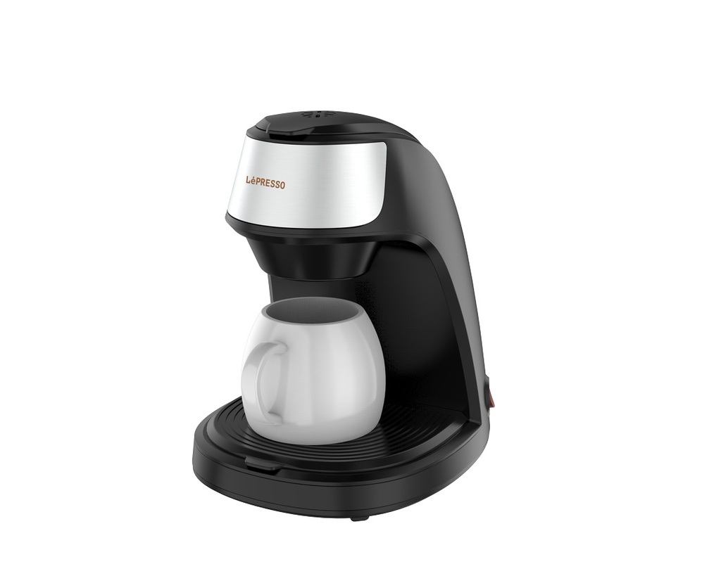 LePresso Mini Coffee Maker with Mug 450W – Black