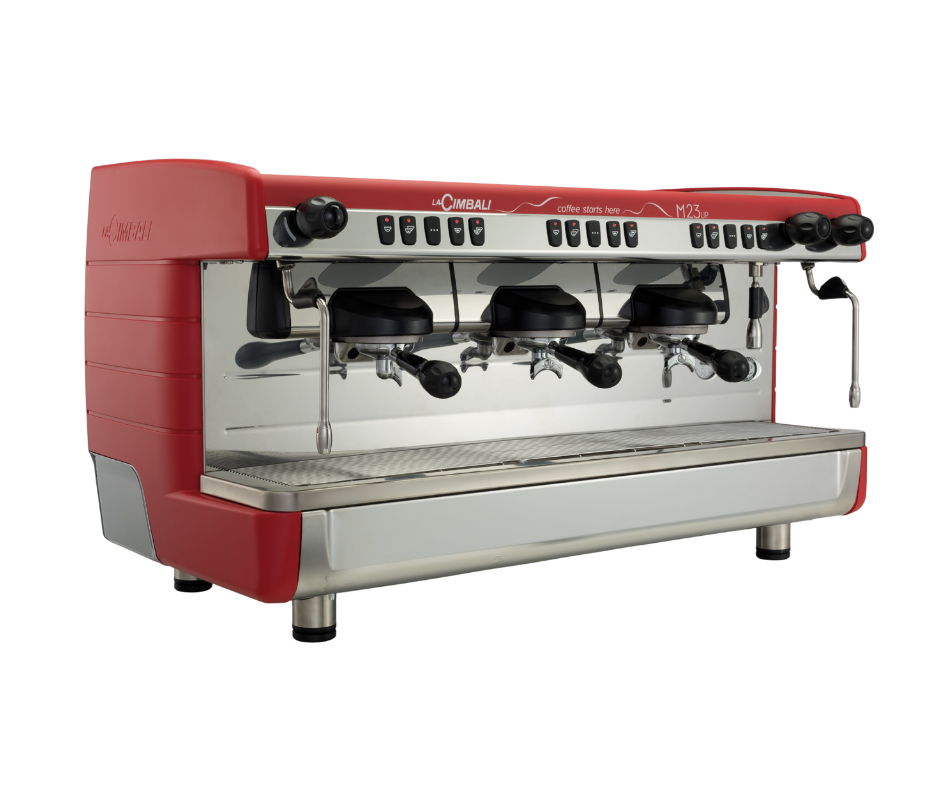 LaCimbali M23UP DT/3 – 3 Group Commercial Espresso Machine (RED) - Image 2