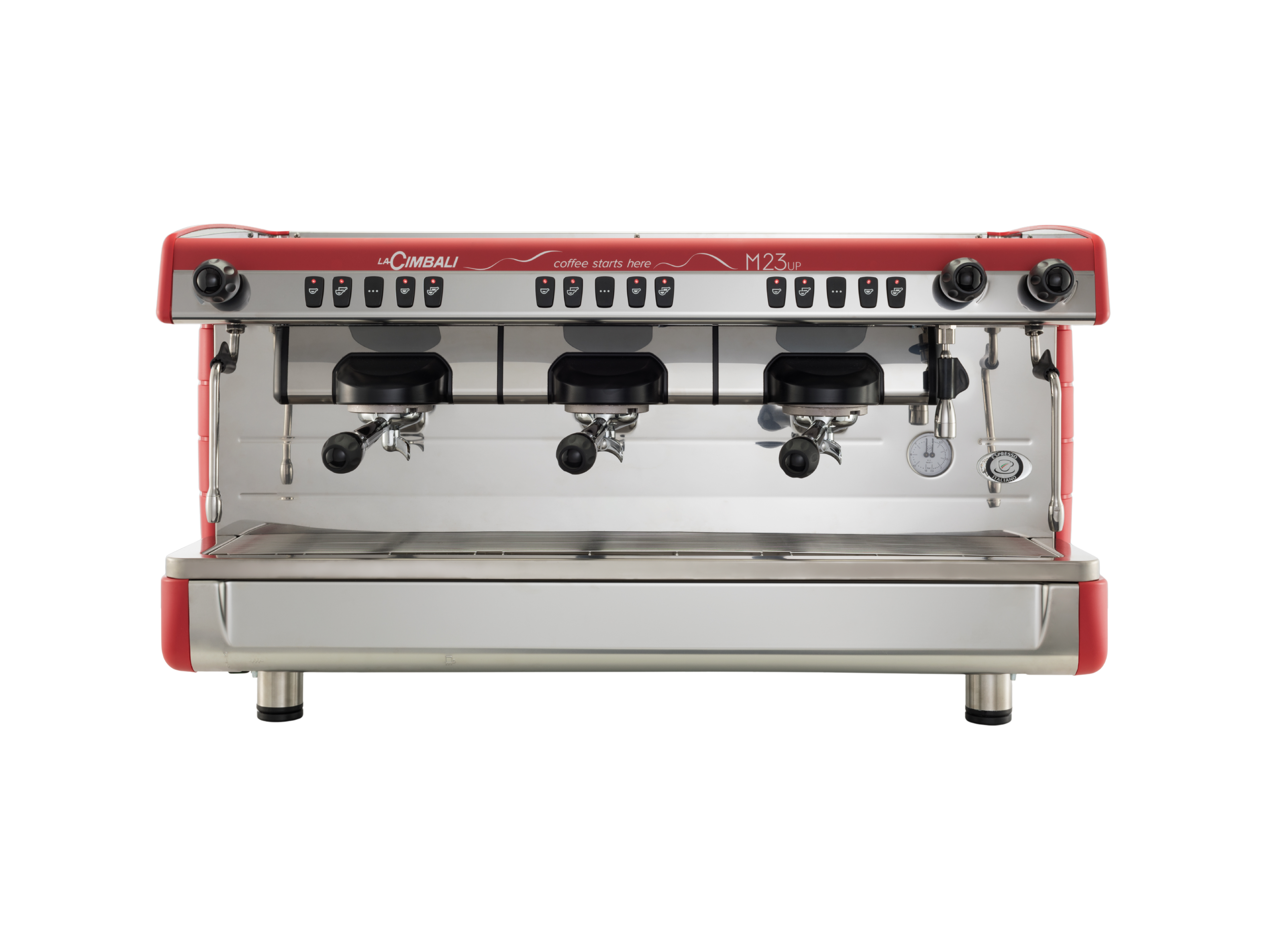 LaCimbali M23UP DT/3 – 3 Group Commercial Espresso Machine (RED)