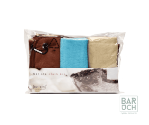 JoeFrex Barista Cleaning Cloth 4-Piece Microfiber Towel Kit  | Baruch Coffea